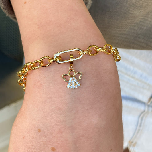 REBECCA MyWorld Charm - Gold | Angel - John Ross Jewellers