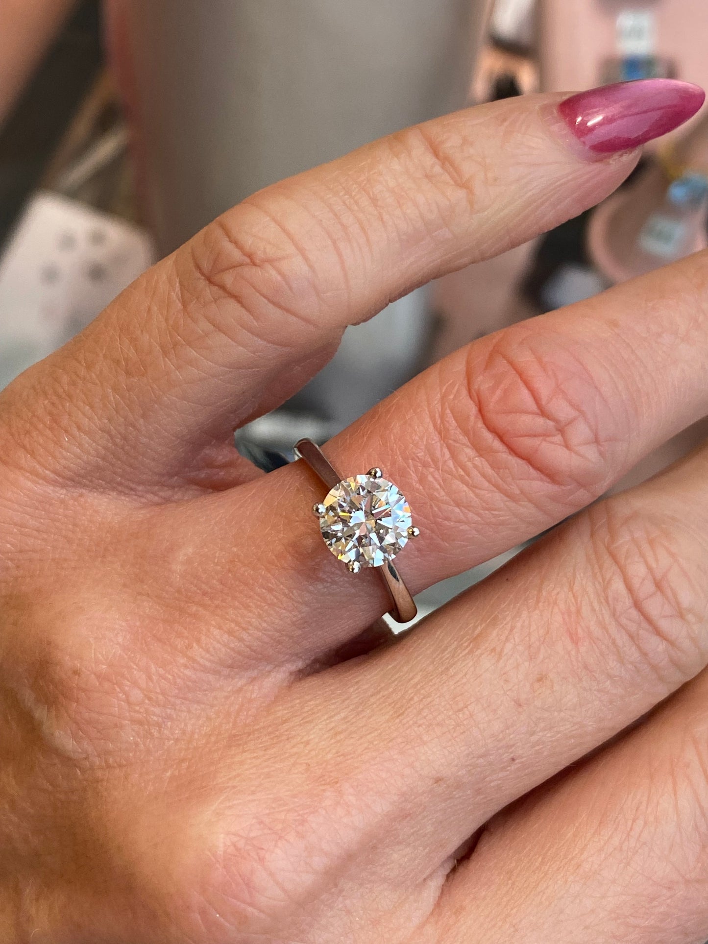 Platinum Solitaire Engagement Ring | 2.00ct Certificated Lab