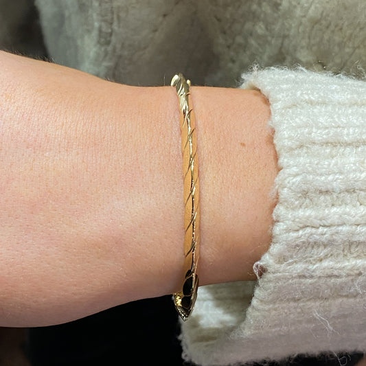 9ct Gold Braided Bangle