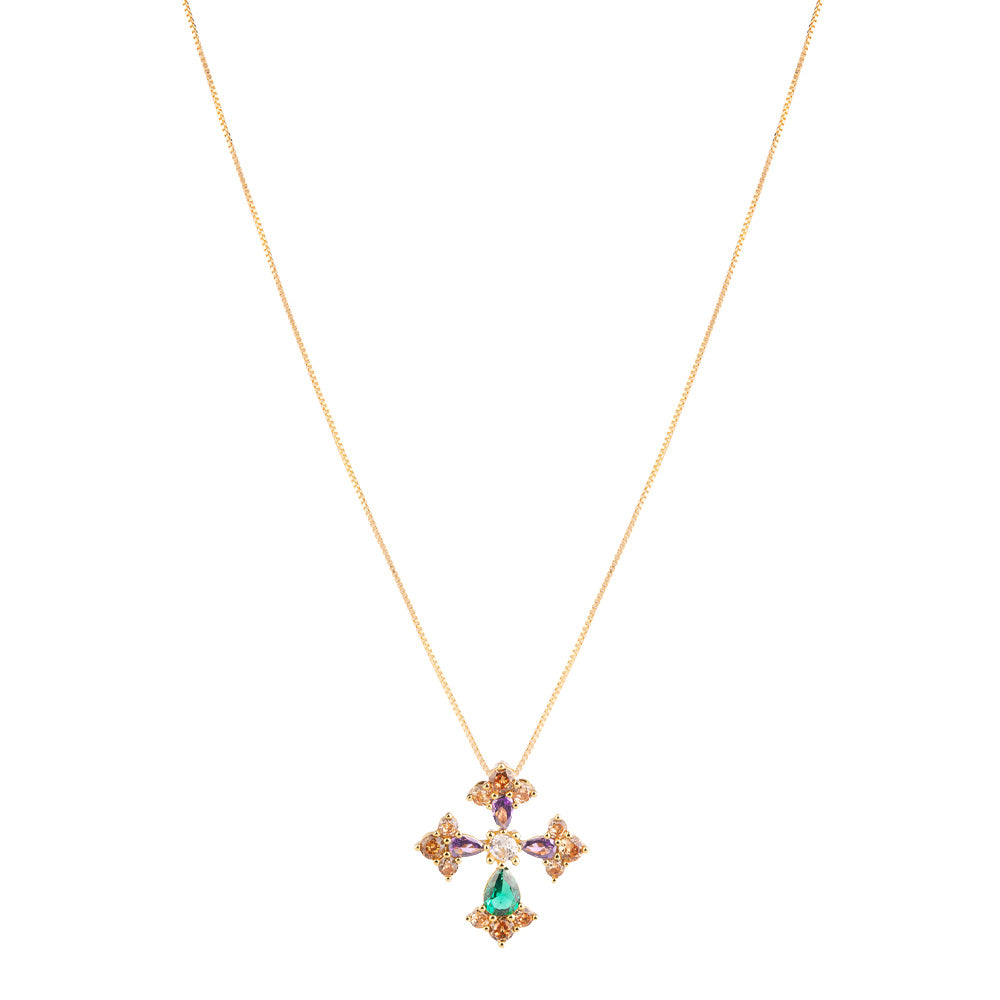 REBECCA Judith - Coloured Cross Necklace