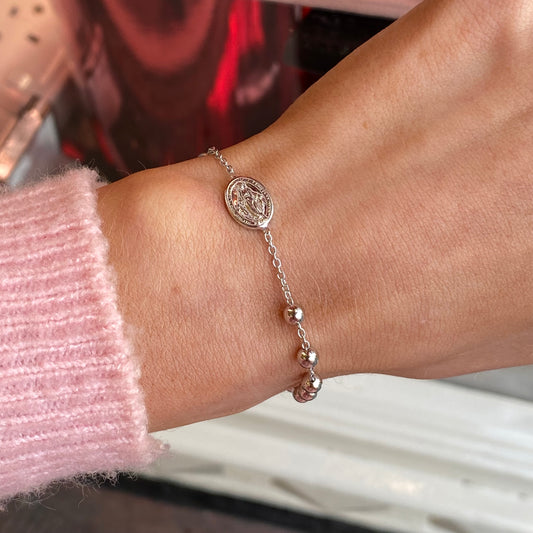 Silver Rosary Bracelet | 16+3cm - John Ross Jewellers
