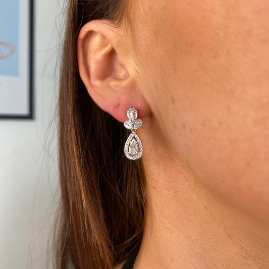 Silver Alora Drop Earrings - John Ross Jewellers
