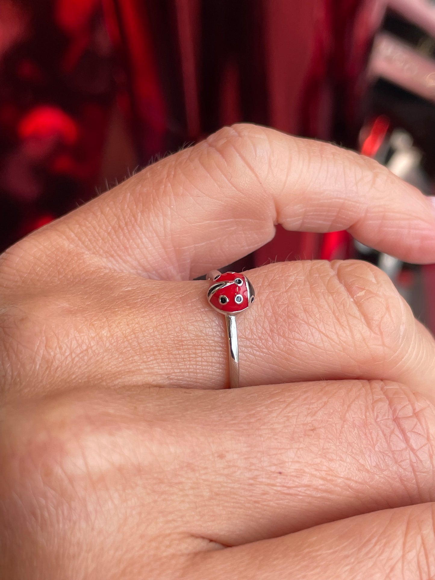 Silver Ladybird Ring