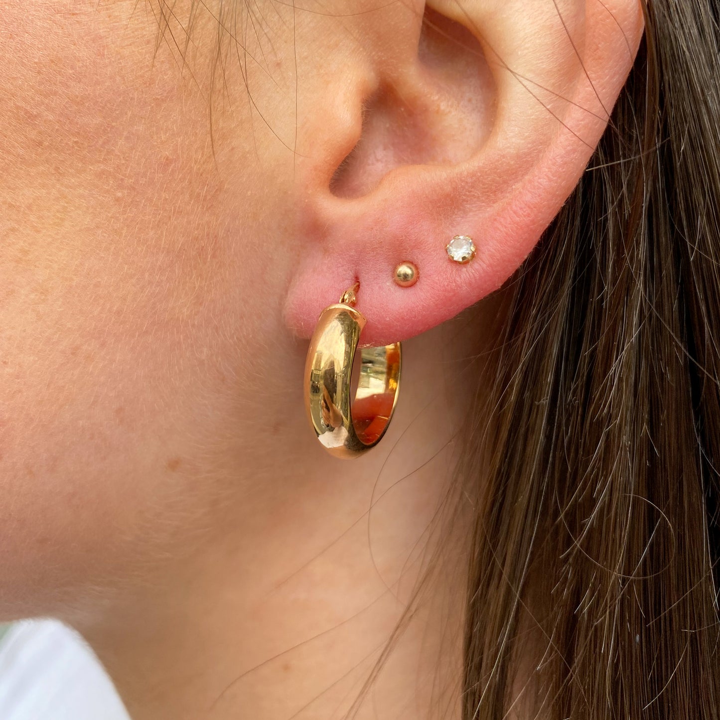 9ct Gold Chunky Creole Hoop Earrings