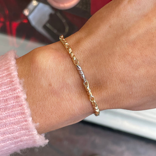 Sunshine Two Tone Bracelet | 20.5cm - John Ross Jewellers
