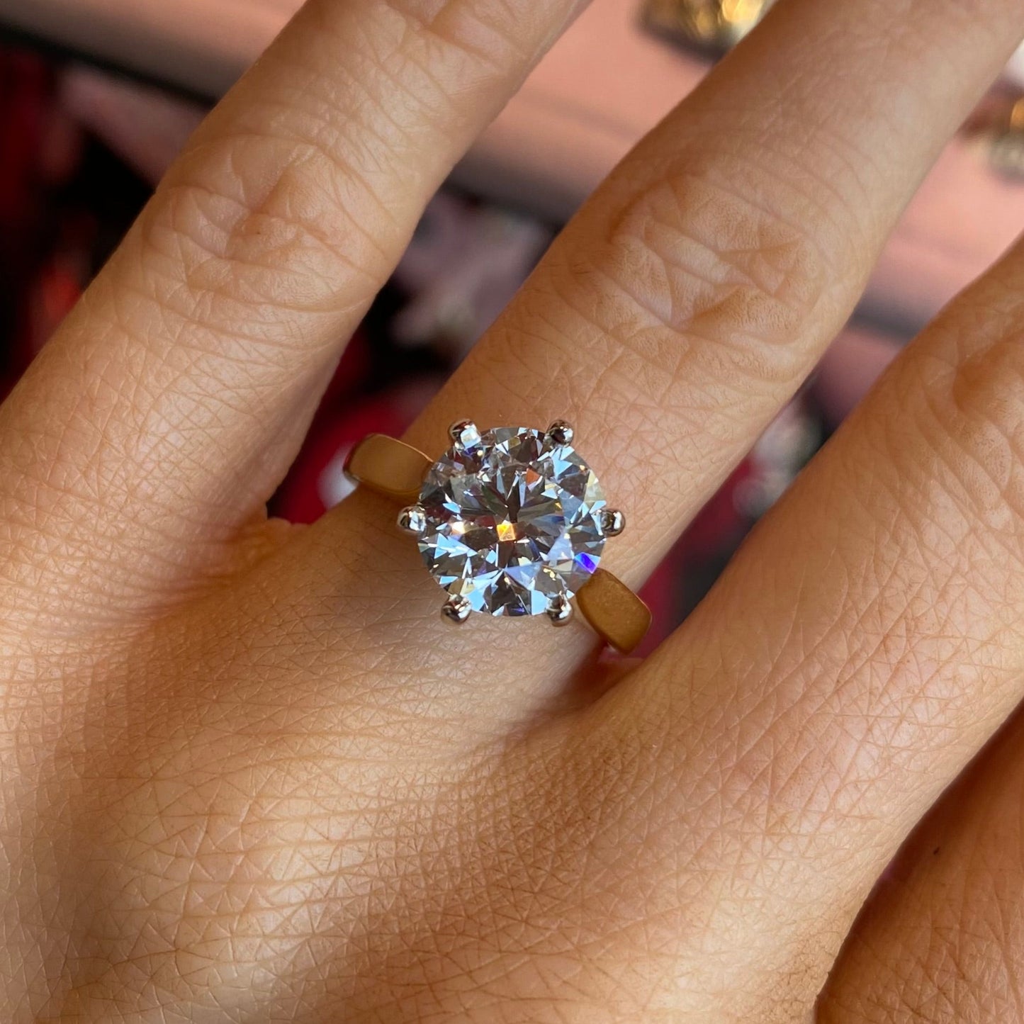 18ct Gold Solitaire Engagement Ring | Certificated Lab 3.01ct - John Ross Jewellers