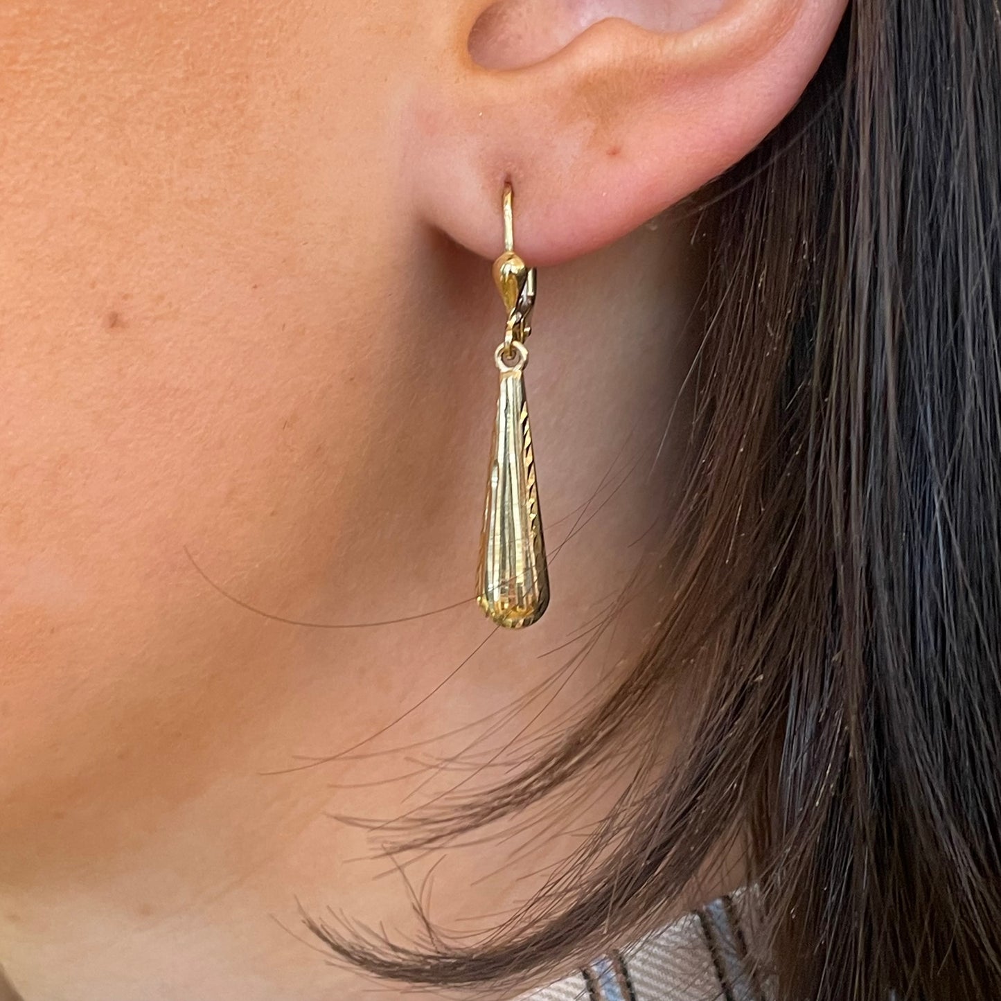9ct Gold Drop Earrings - German Wires