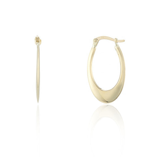9ct Gold Racetrack Creole Hoop Earrings - John Ross Jewellers