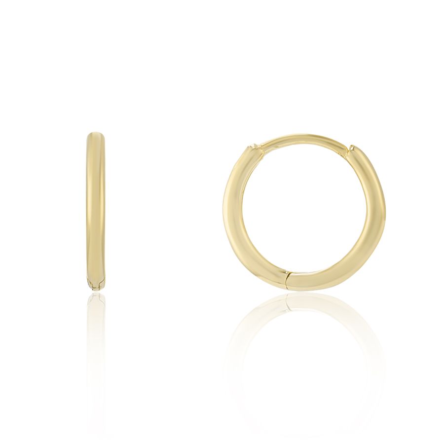9ct Gold 15mm Sleeper Earrings | Hinged