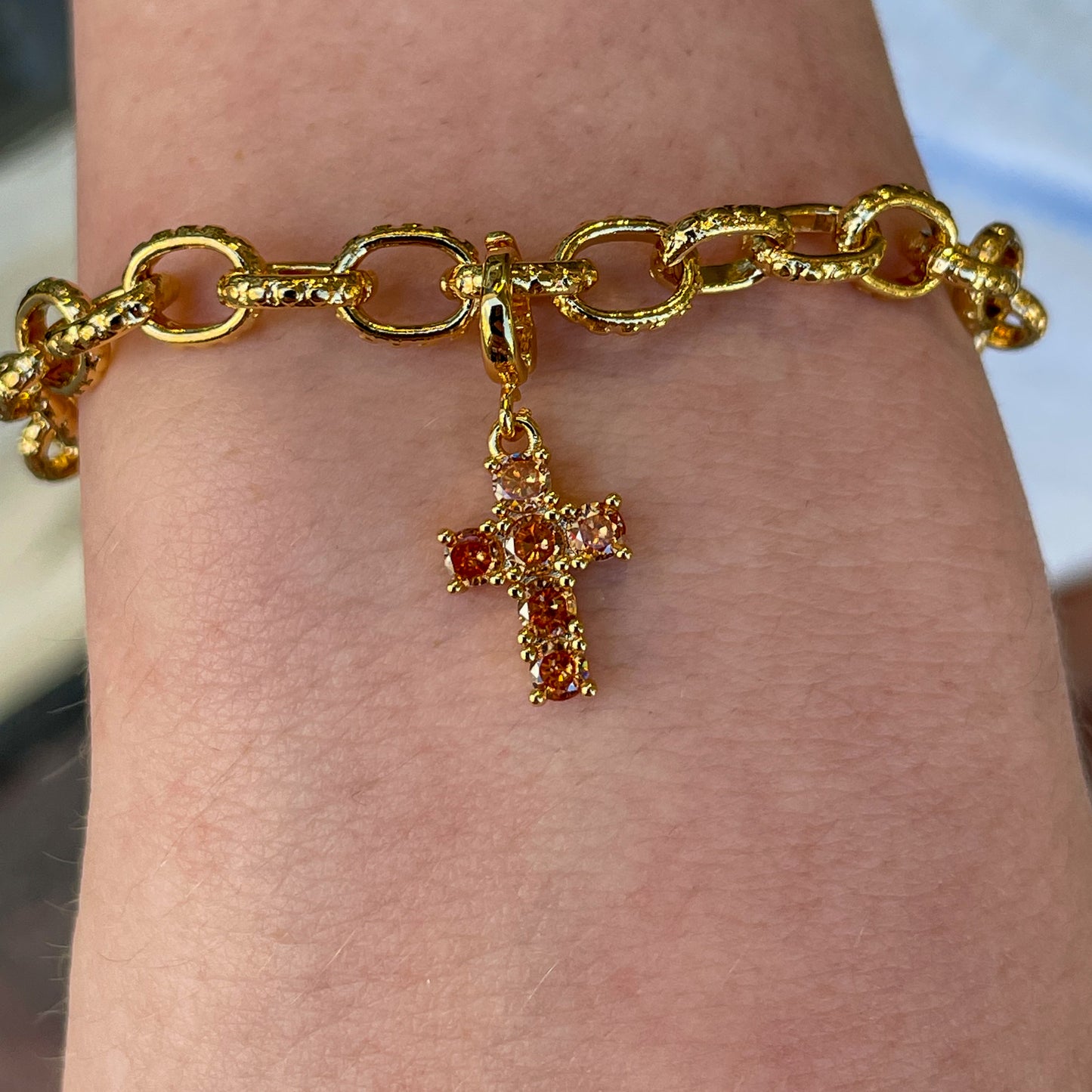 REBECCA MyWorld Clip-on Charm - Gold | Citrus Cross - John Ross Jewellers