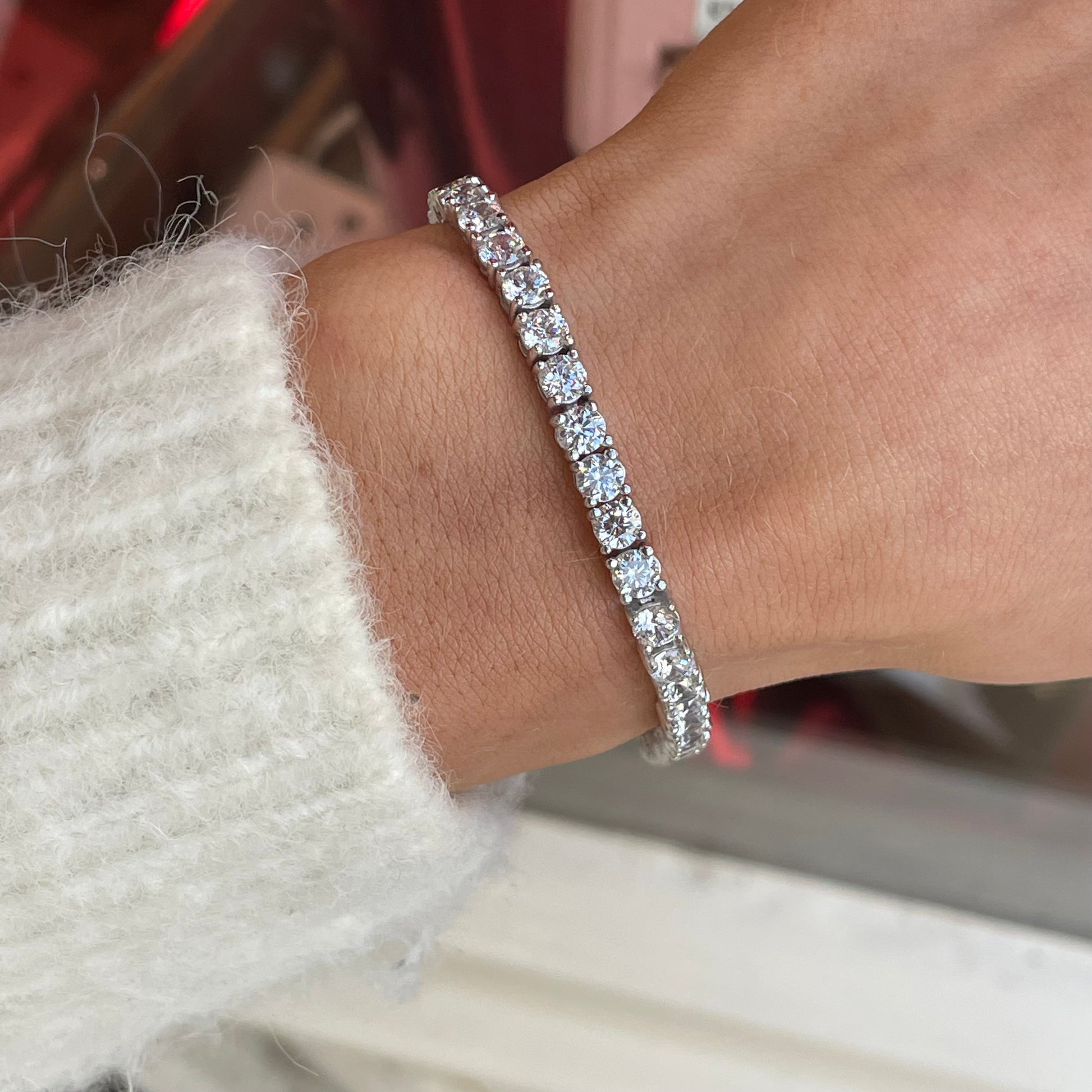 Silver 4mm CZ Tennis Bracelet | 18+3cm - John Ross Jewellers
