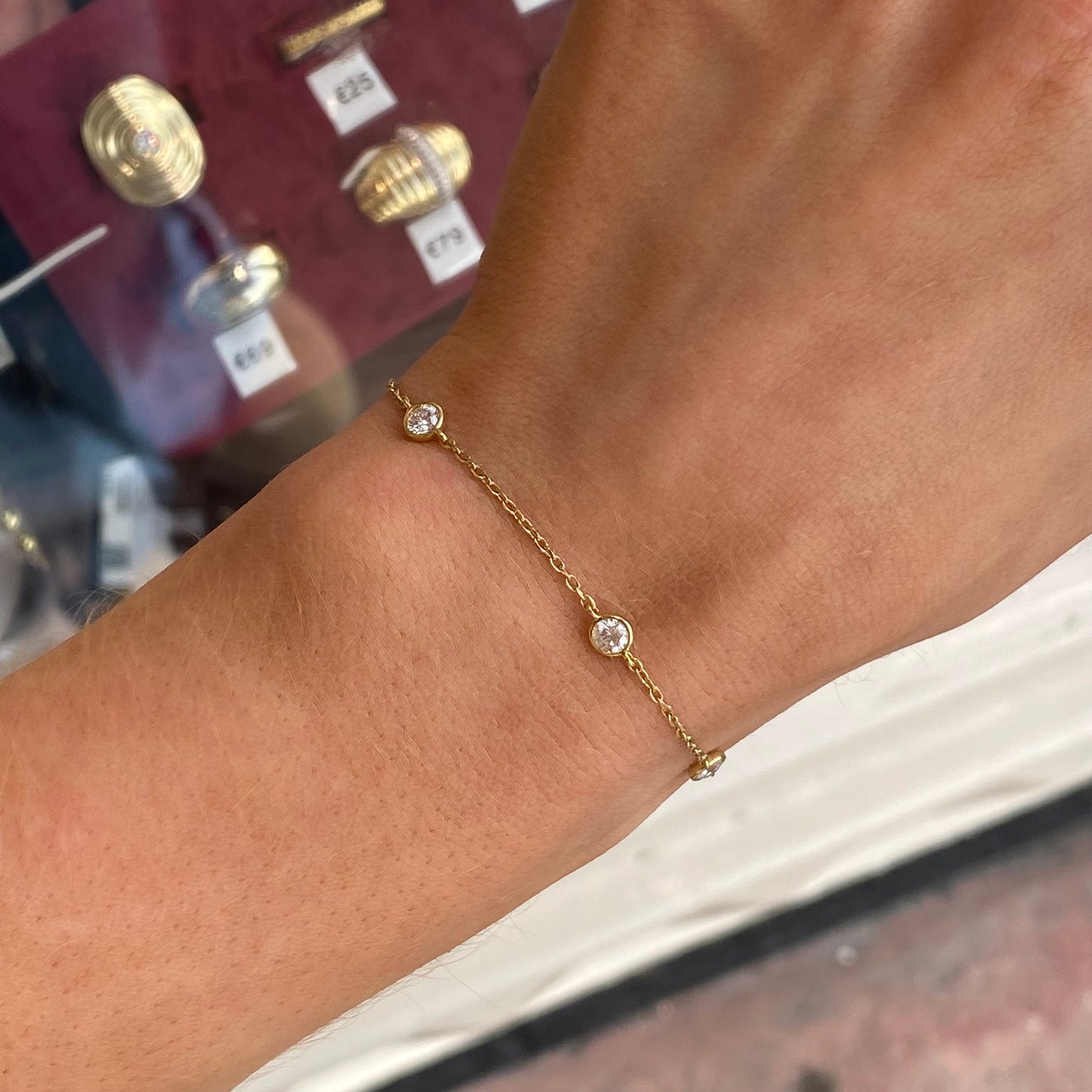 18ct Gold 0.76ct Diamond By The Yard Bracelet - John Ross Jewellers