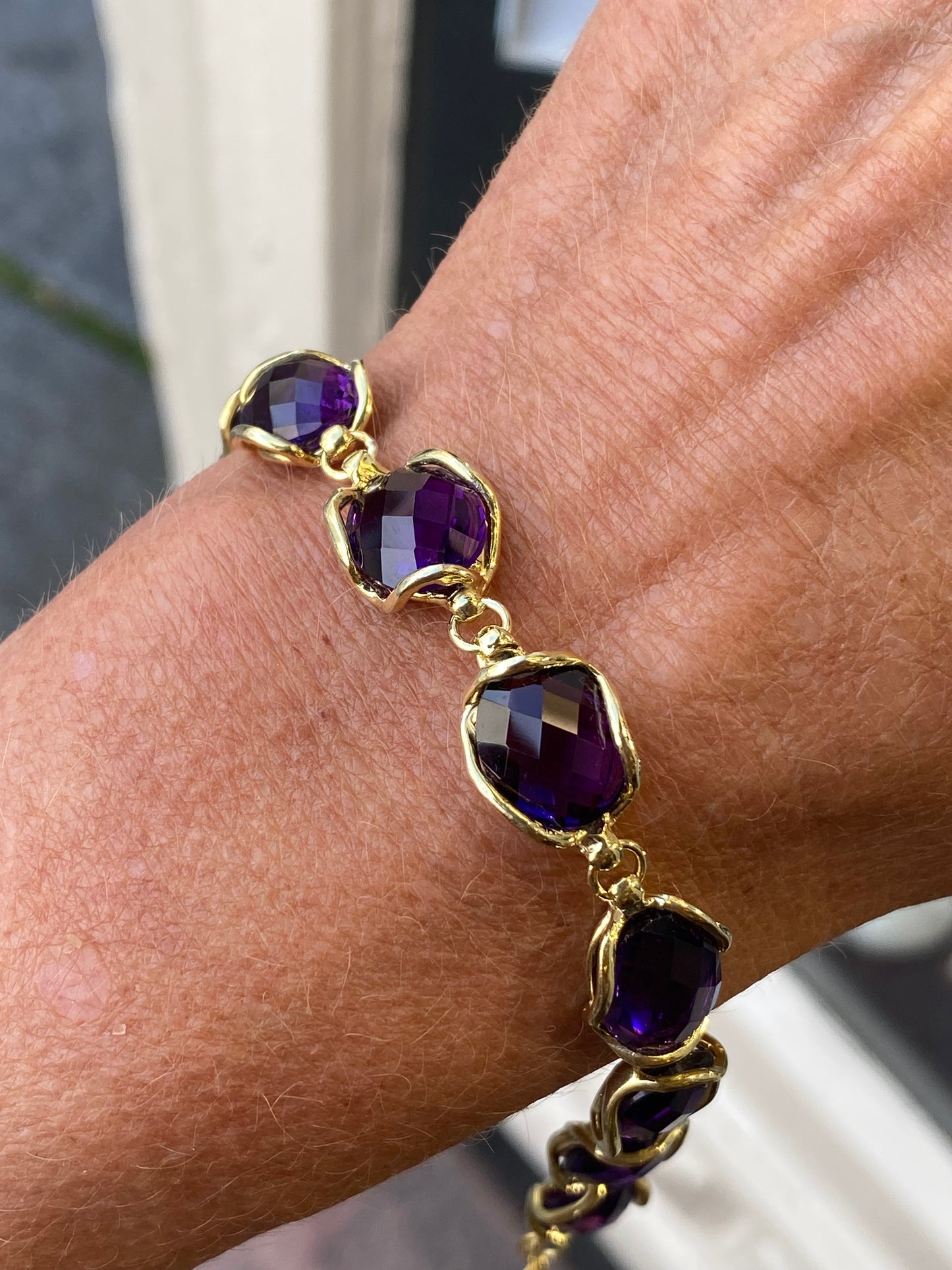 Faceted Amethyst Bracelet - John Ross Jewellers