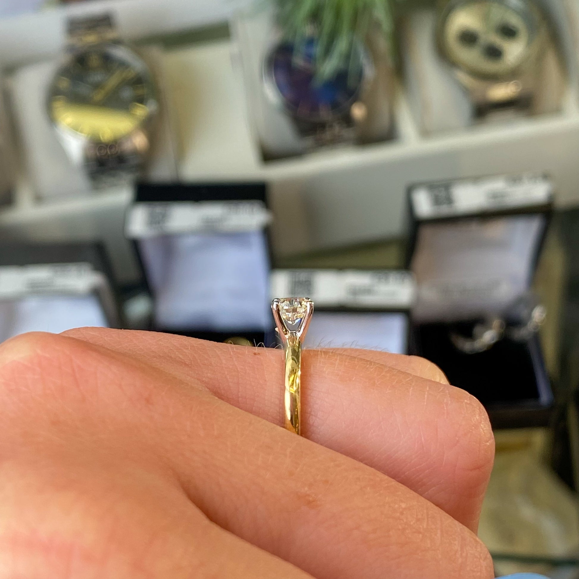 18ct Gold Diamond Solitaire Engagement Ring | 0.50ct Non-Certificated - John Ross Jewellers