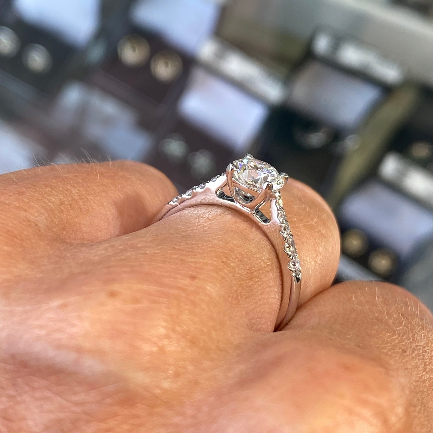 Platinum Solitaire Engagement Ring | Lab 1.20ct - John Ross Jewellers