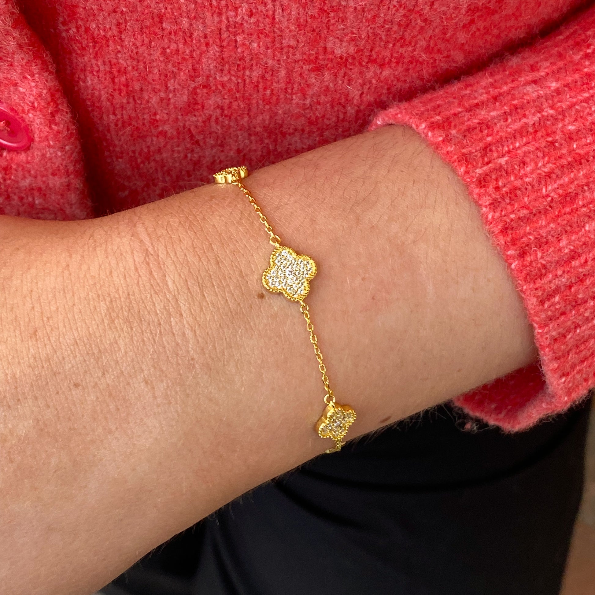 Sunshine CZ Quatrefoil Bracelet - John Ross Jewellers