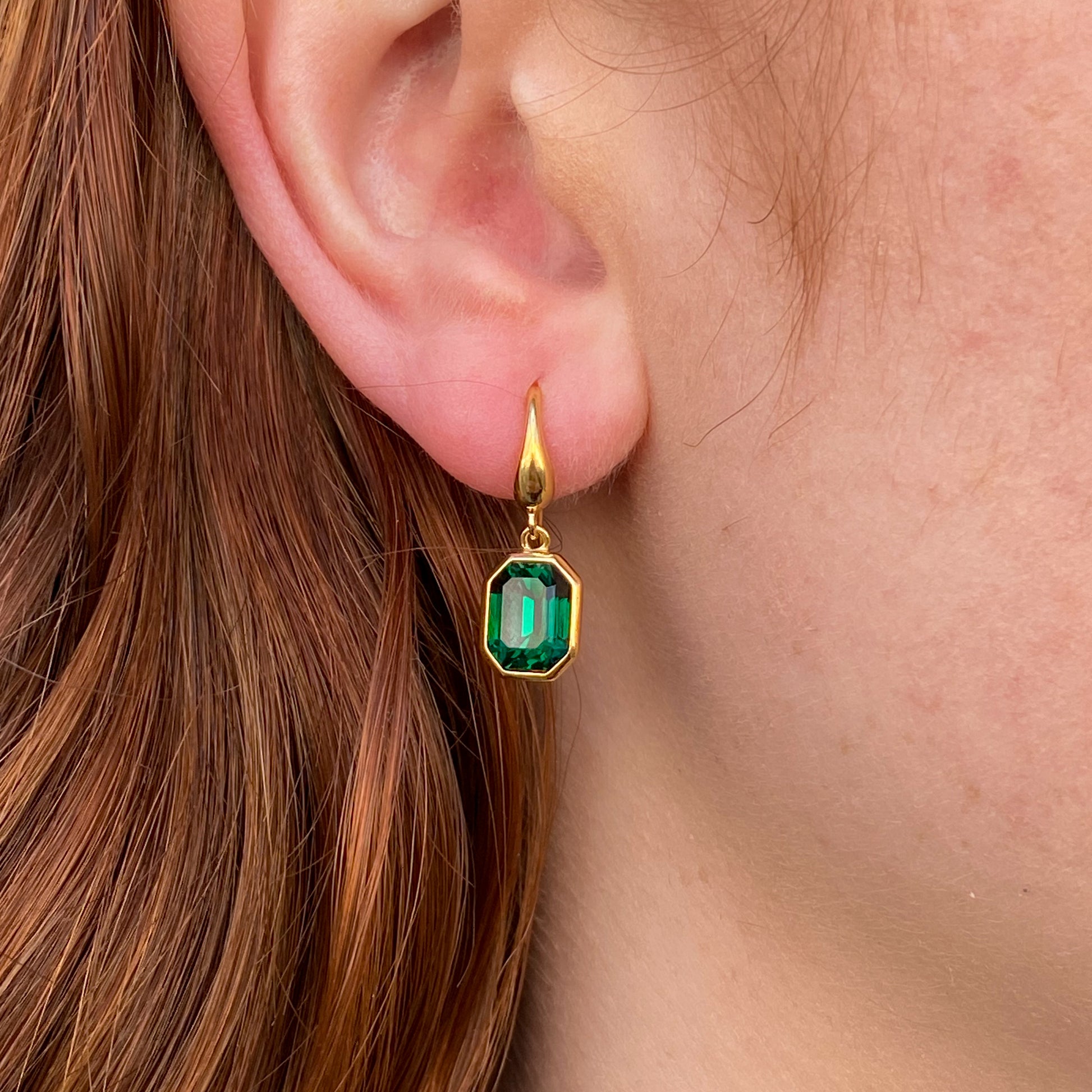 Sunshine Green CZ Drop Earrings - John Ross Jewellers