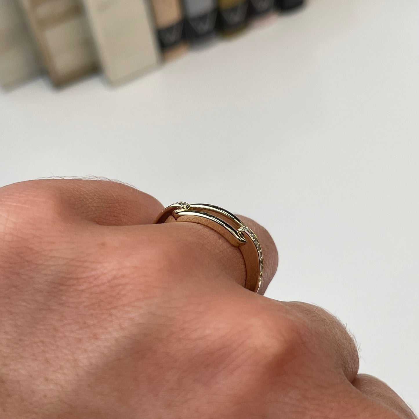 Sunshine CZ Link Ring - John Ross Jewellers