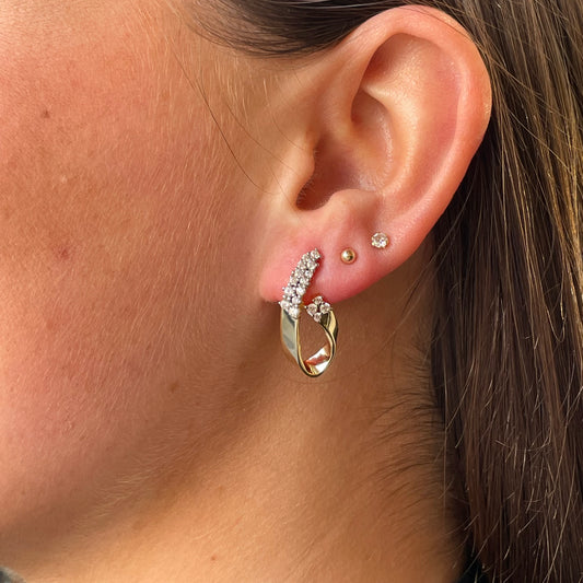 Sunshine CZ Stud Earrings - John Ross Jewellers