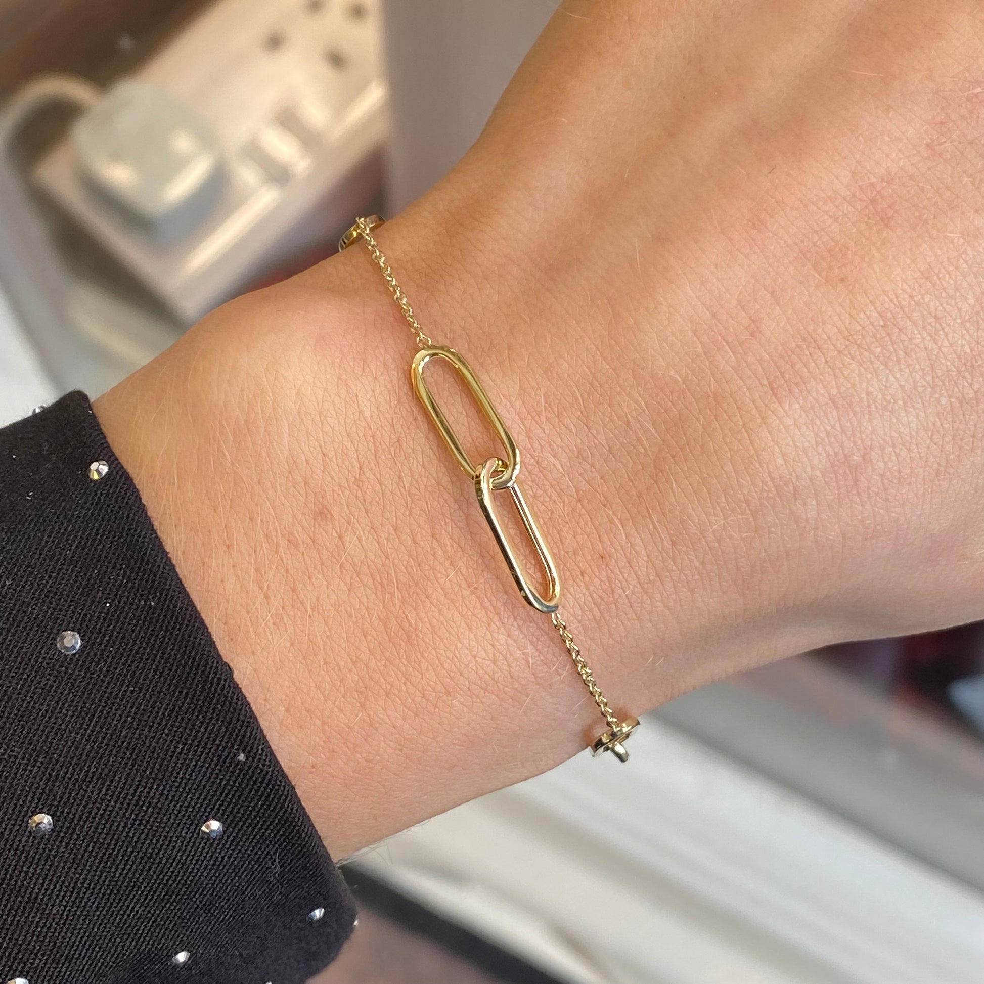 9ct Gold Paper Link Bracelet - John Ross Jewellers