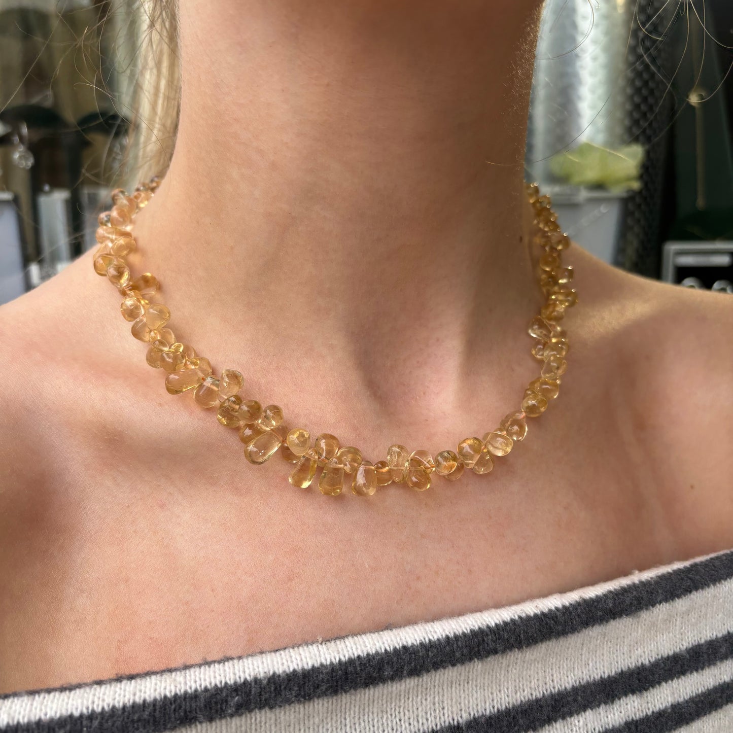 REBECCA Natural Citrine Necklace