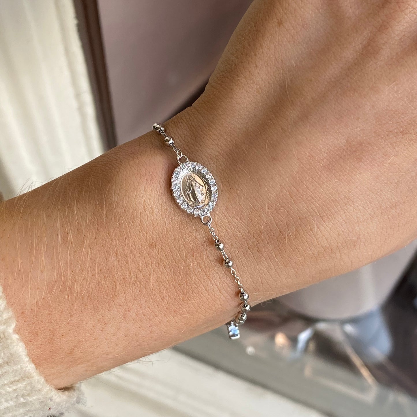 Silver CZ Miraculous Bracelet | 17+3cm - John Ross Jewellers