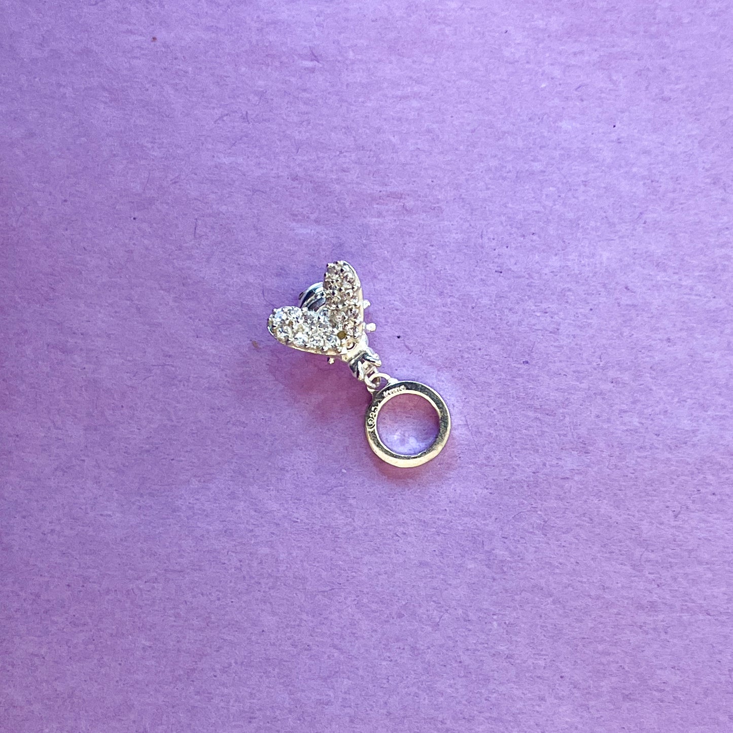 Silver CZ Bee Charm - John Ross Jewellers