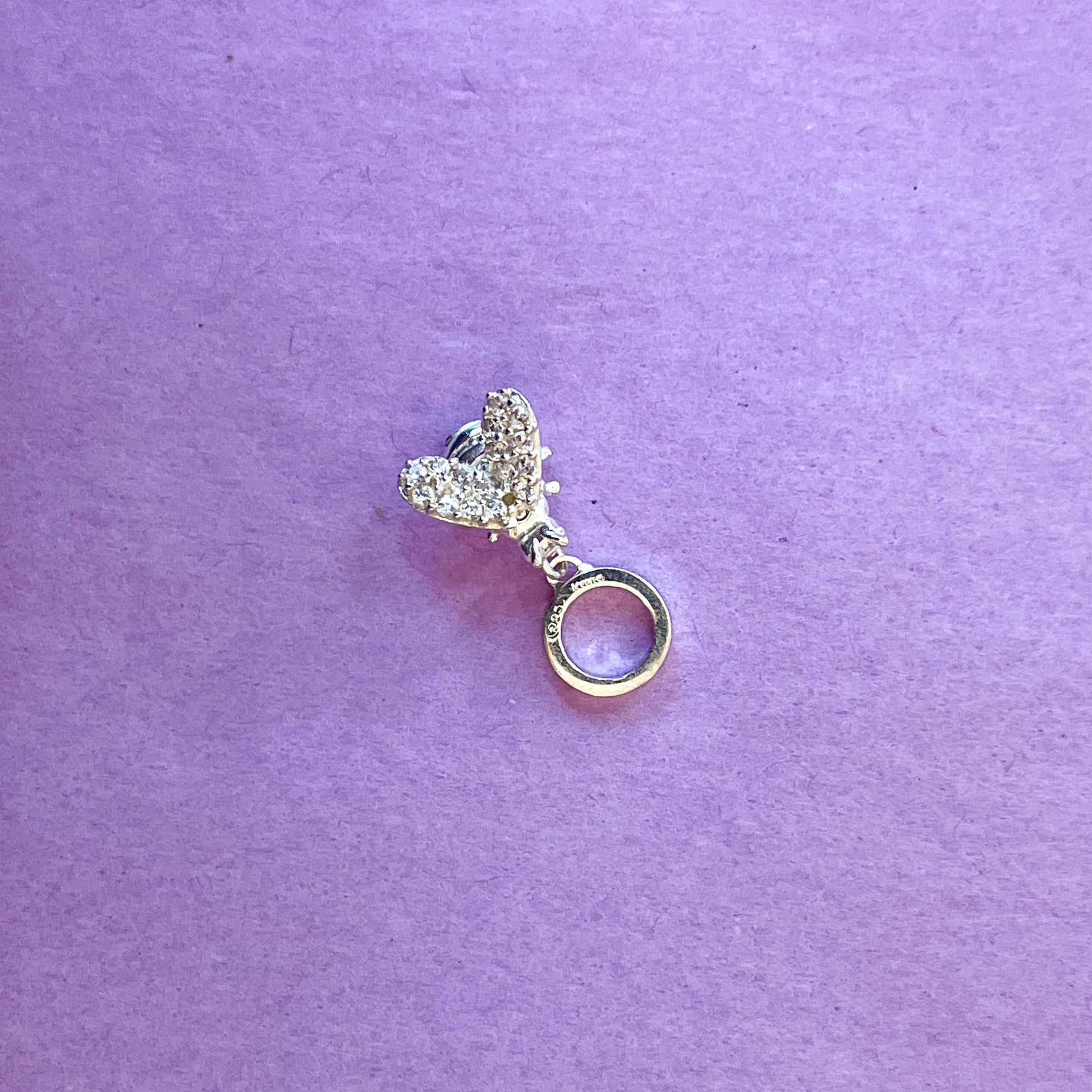 Silver CZ Bee Charm - John Ross Jewellers