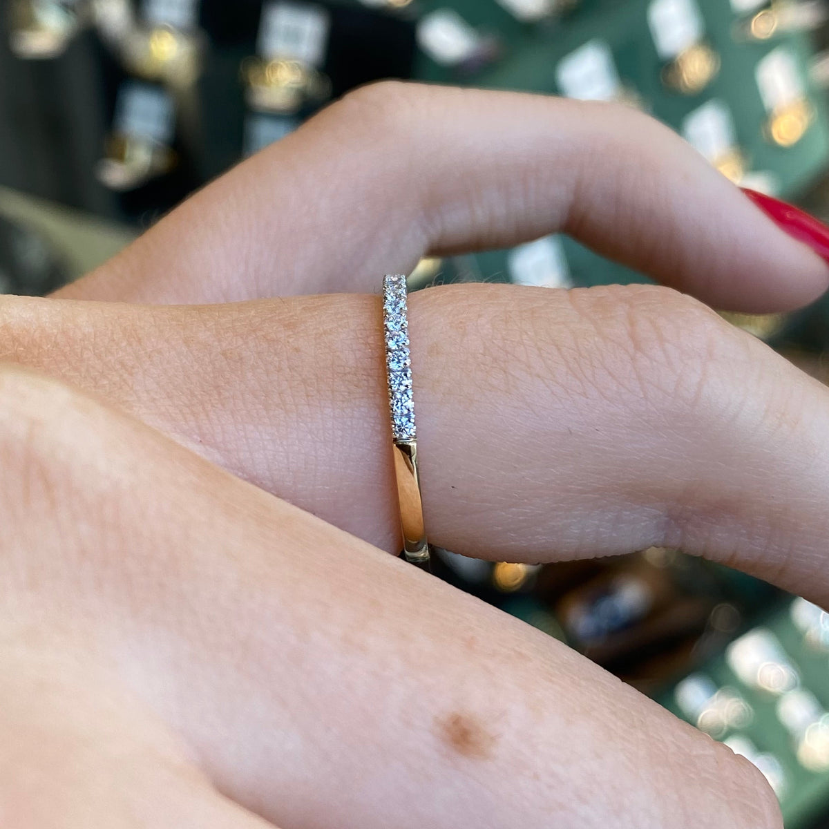 18ct Gold Diamond Set Wedding/Eternity Band | 0.14ct