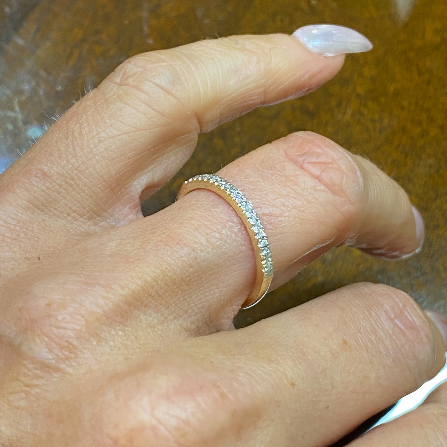 9ct Gold Skinny Diamond Eternity Ring 0.14ct - John Ross Jewellers