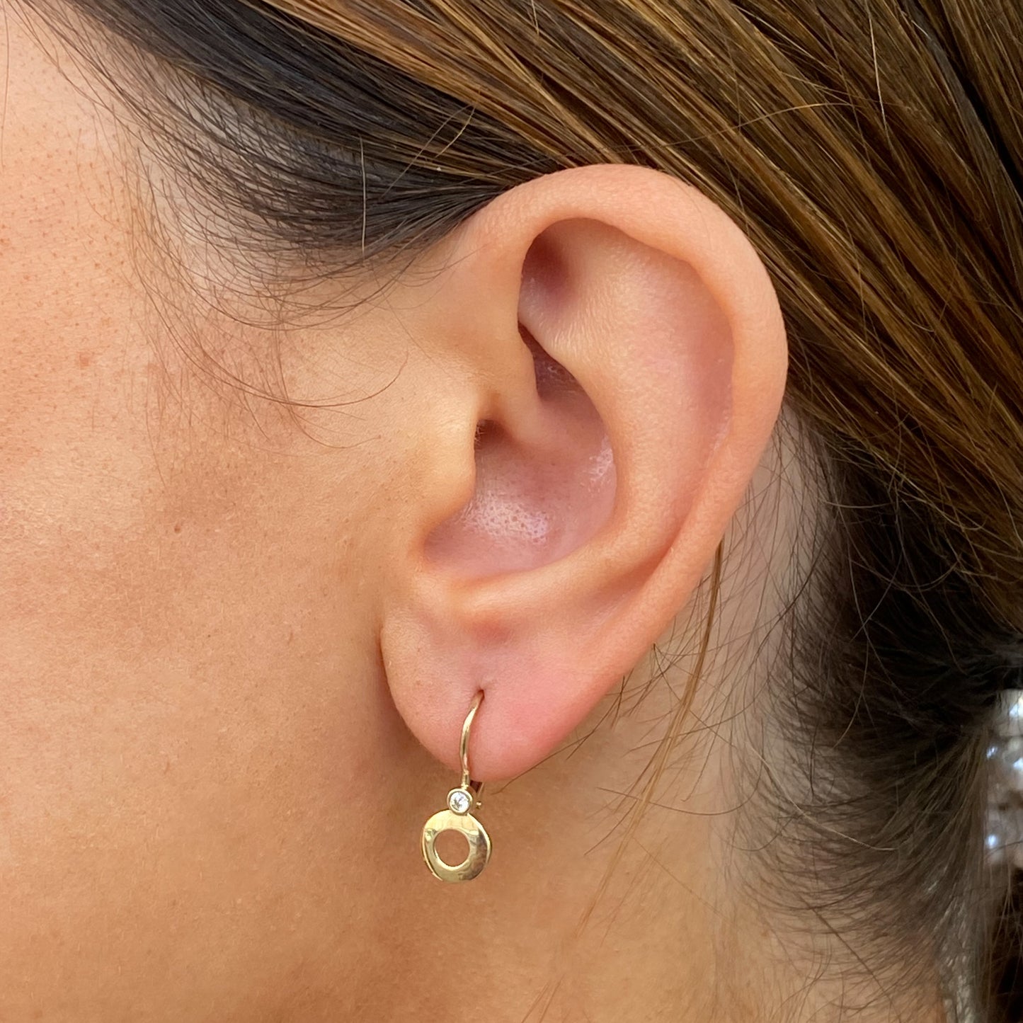9ct Gold Created CZ Drop Earrings | German Wires - John Ross Jewellers