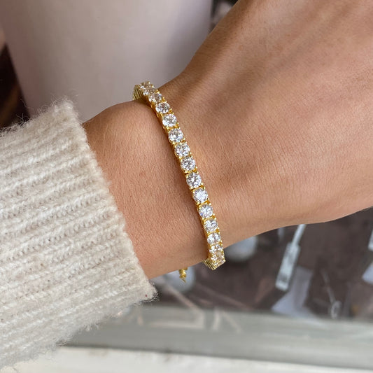 Sunshine 4mm CZ Tennis Bracelet | 17.5+3cm - John Ross Jewellers