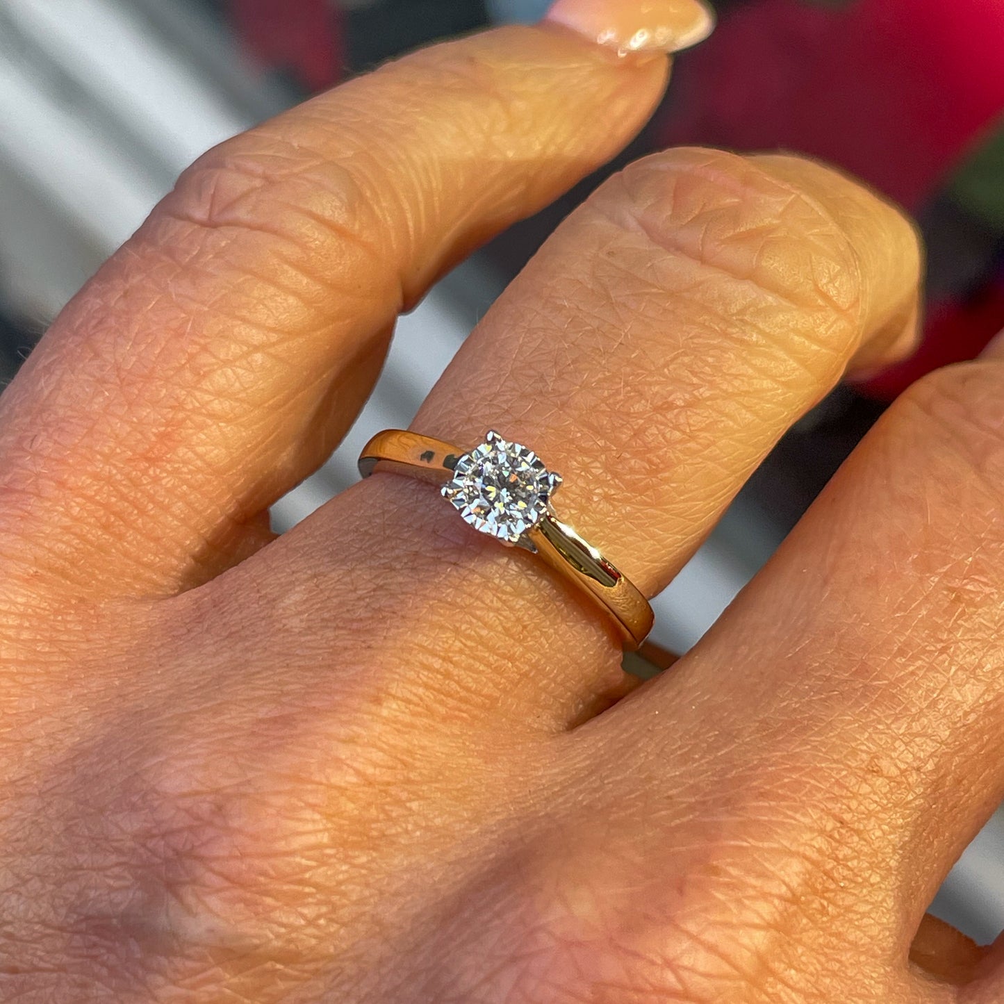9ct Gold Diamond Solitaire Engagement Ring | 0.23ct - John Ross Jewellers