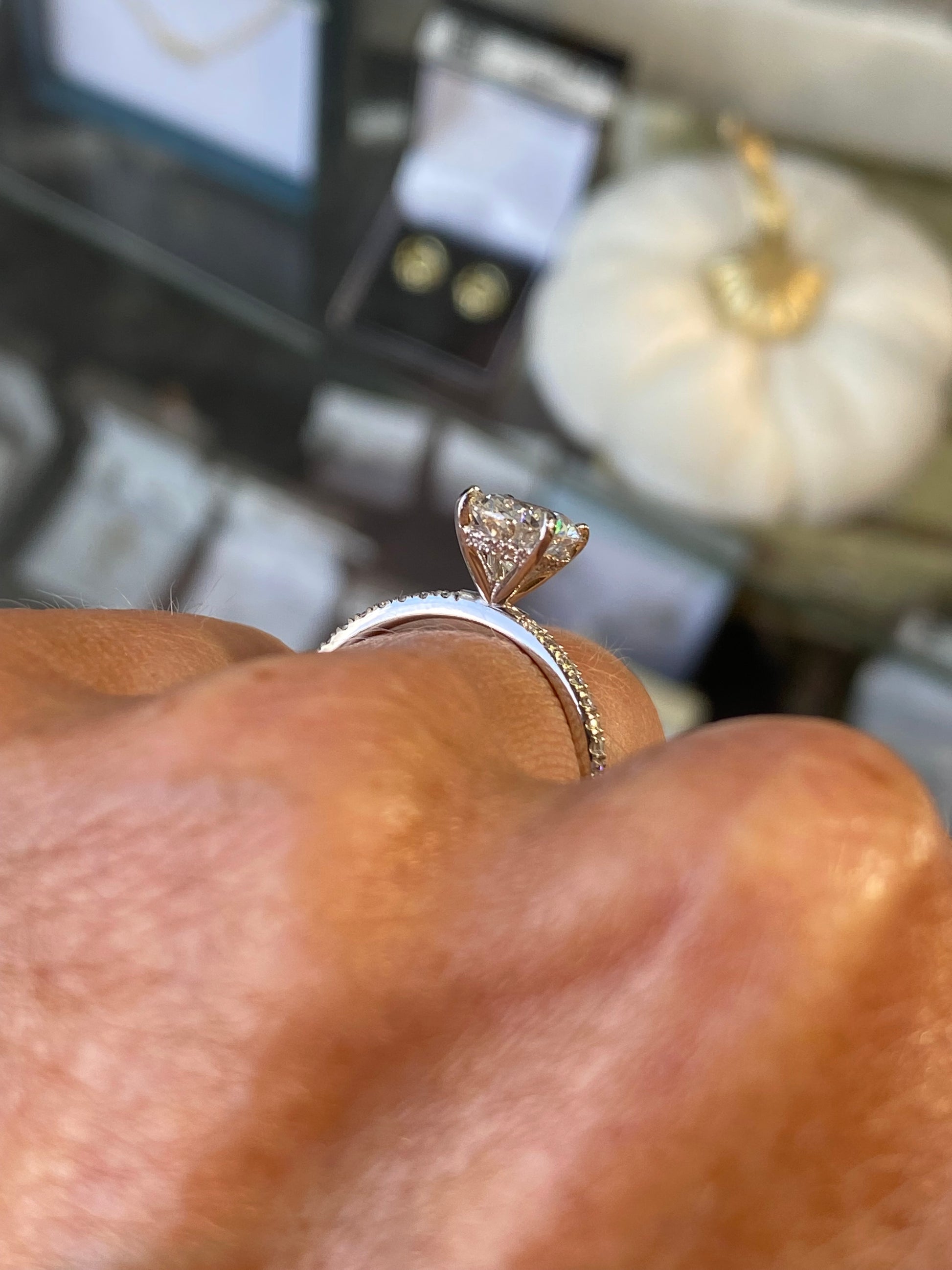 Platinum Solitaire Engagement Ring | Certificated Oval Lab 1.55ct - John Ross Jewellers