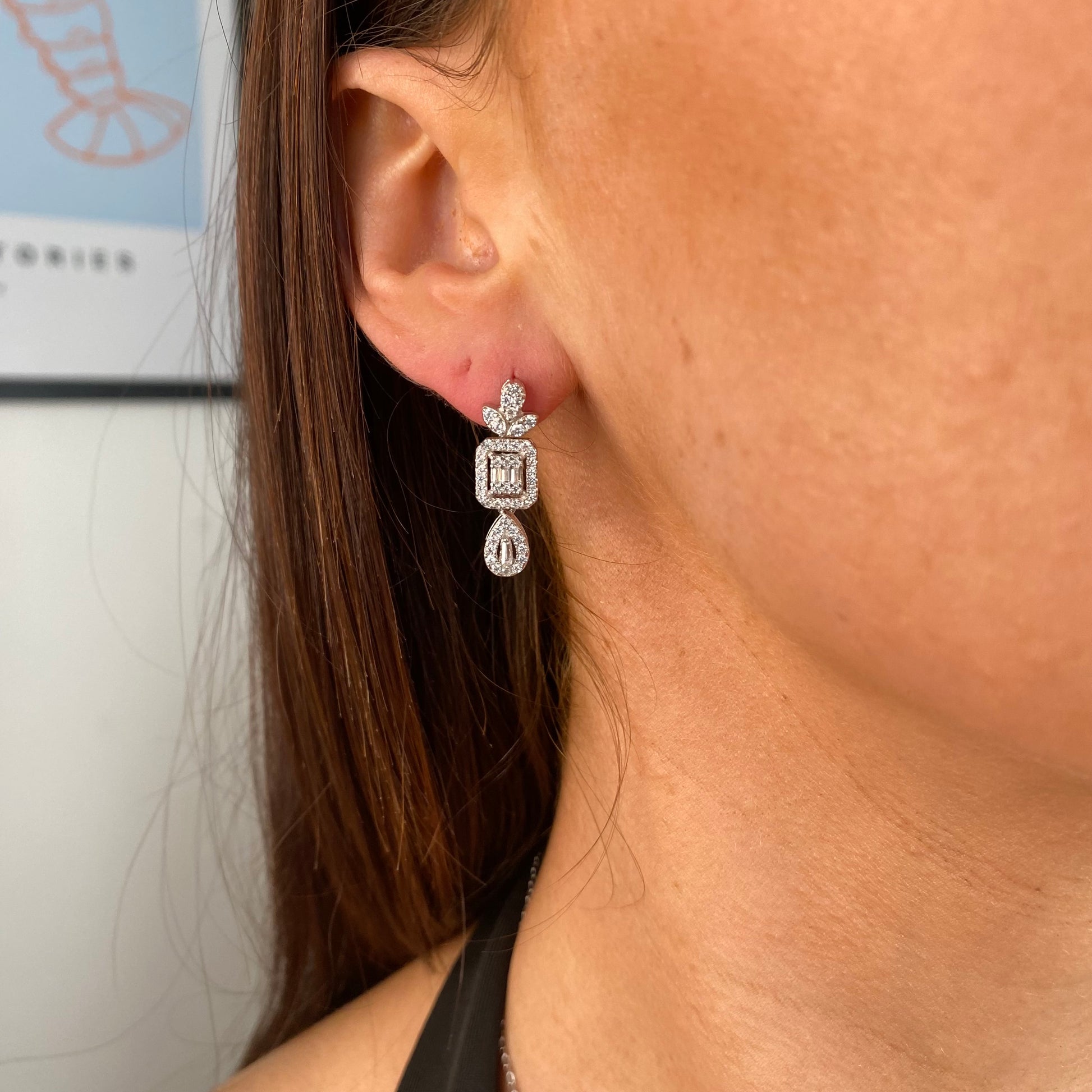 Silver Selene Drop Earrings - John Ross Jewellers
