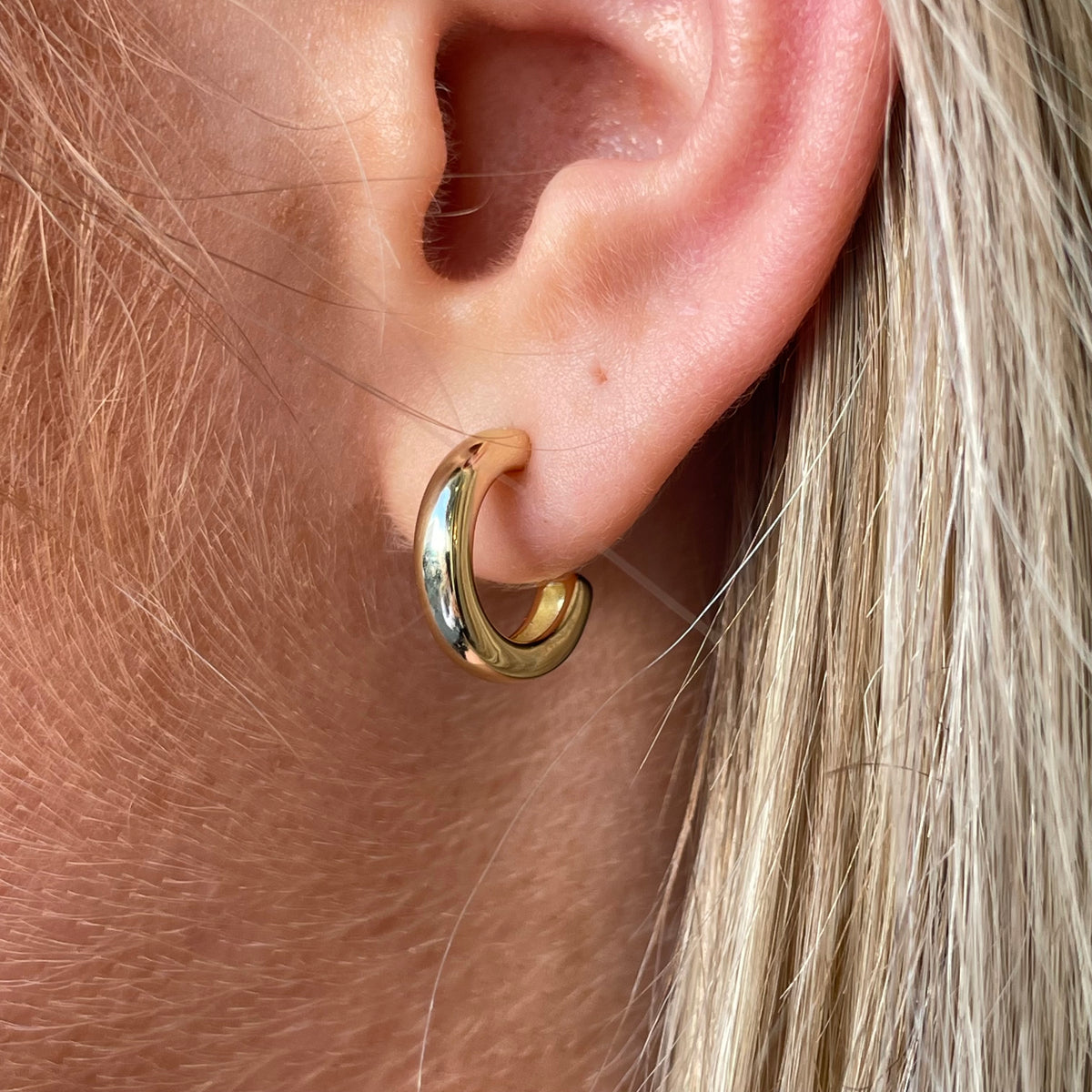 Sunshine Slick Hoop Earrings