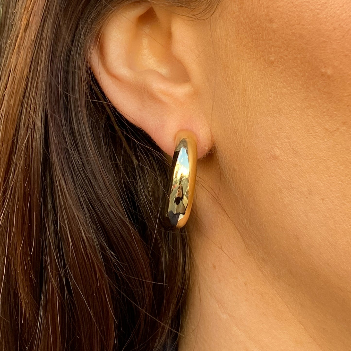 Sunshine Chunky Hoop Earrings - John Ross Jewellers