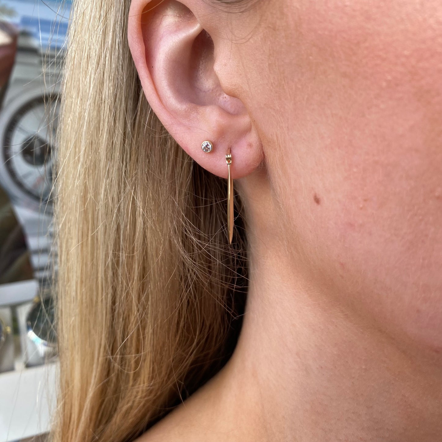 9ct Gold Racetrack Creole Hoop Earrings - John Ross Jewellers