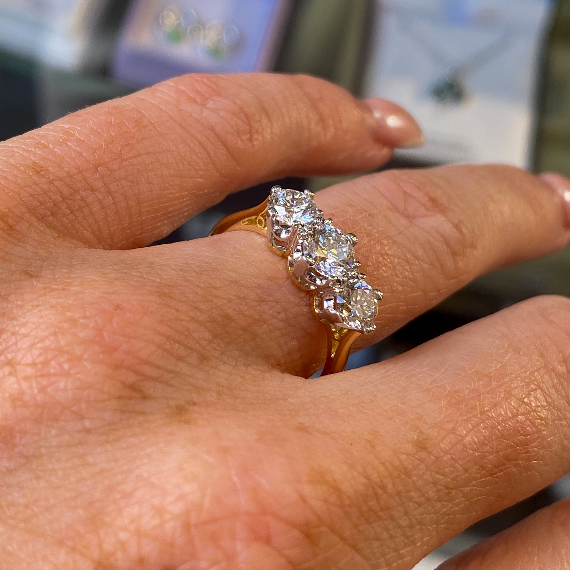 18ct Gold Rex Trilogy Diamond Ring - 1.29ct - John Ross Jewellers