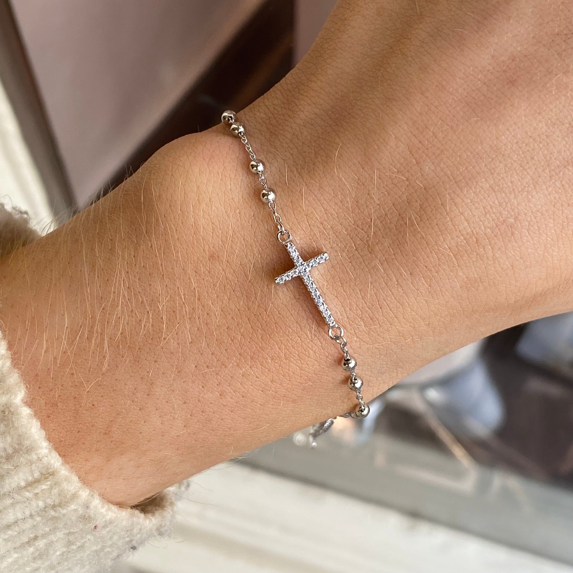 Silver CZ Miraculous Bracelet | 17+3cm - John Ross Jewellers