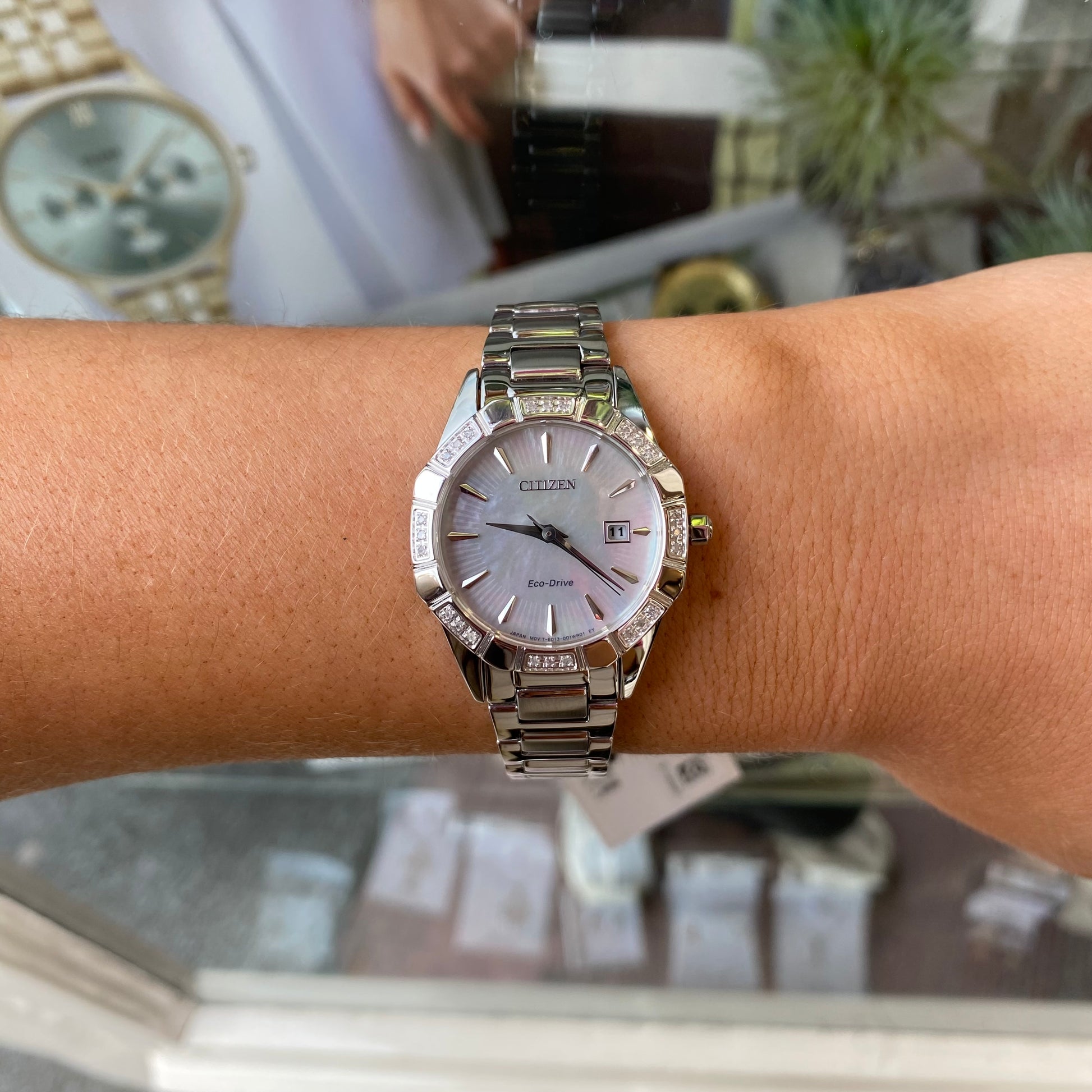 Citizen Octavia Diamond Silver Ecodrive Ladies Watch - John Ross Jewellers