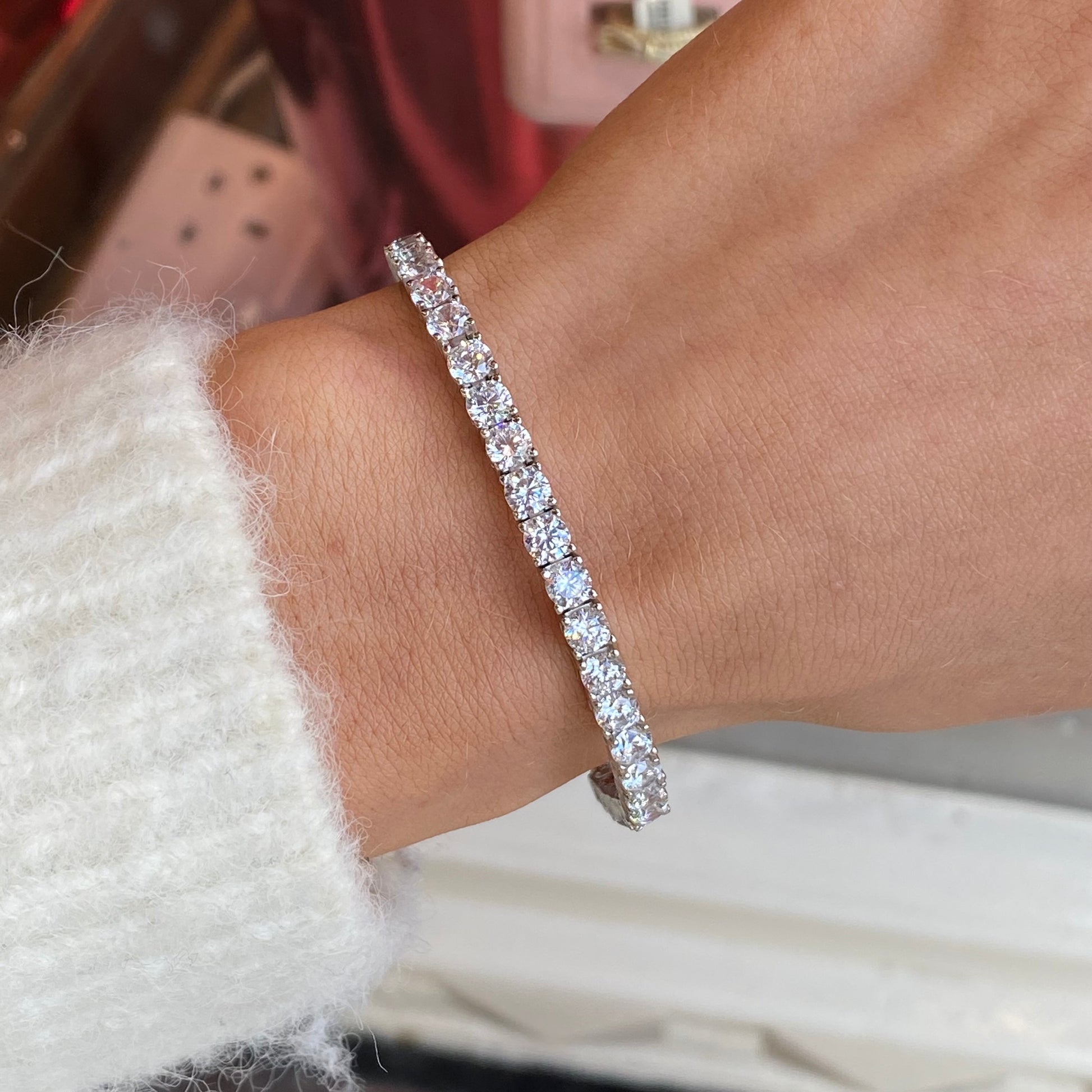Silver 4mm CZ Tennis Bracelet | 18+4cm - John Ross Jewellers