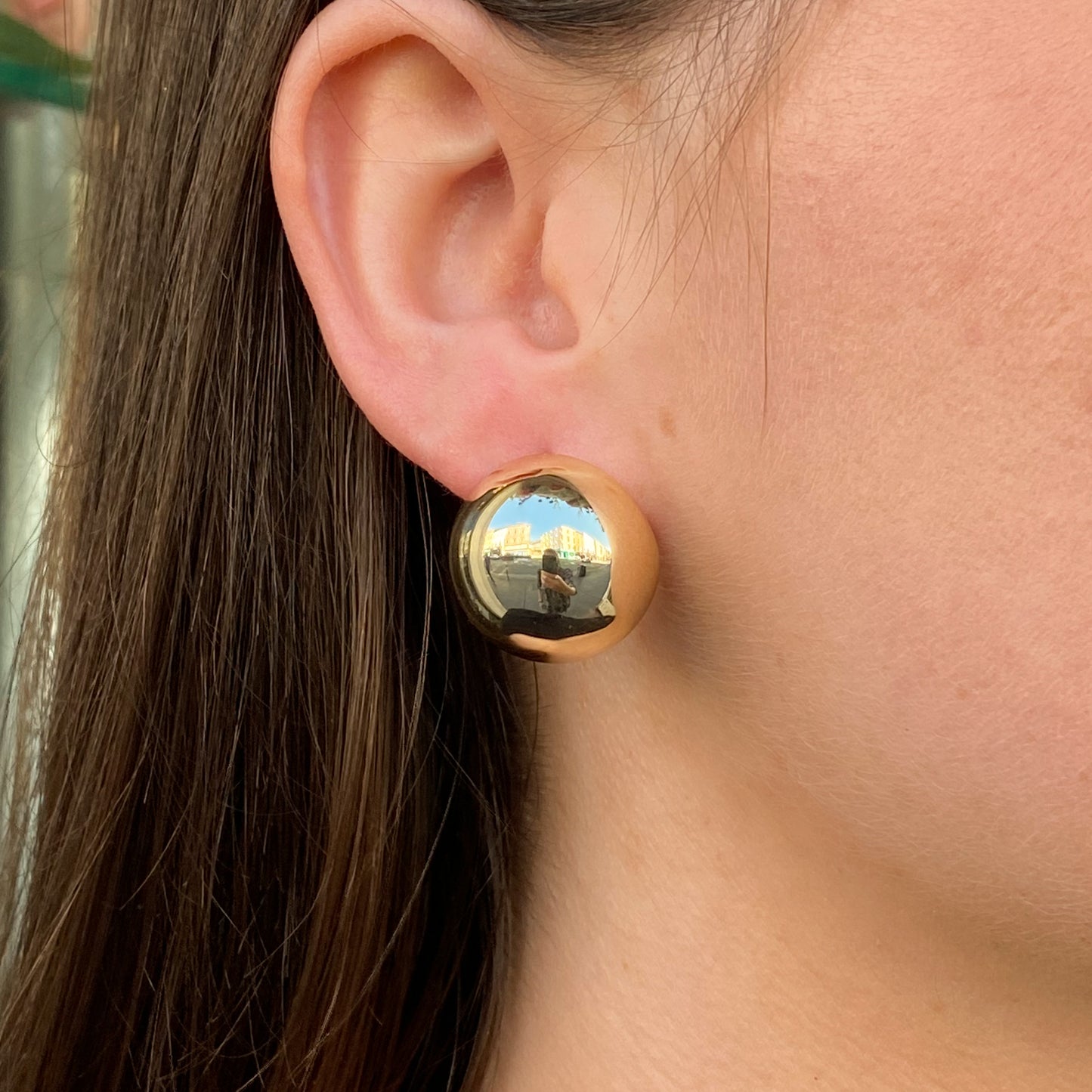 Sunshine Super Chunky Sphere Stud Earrings