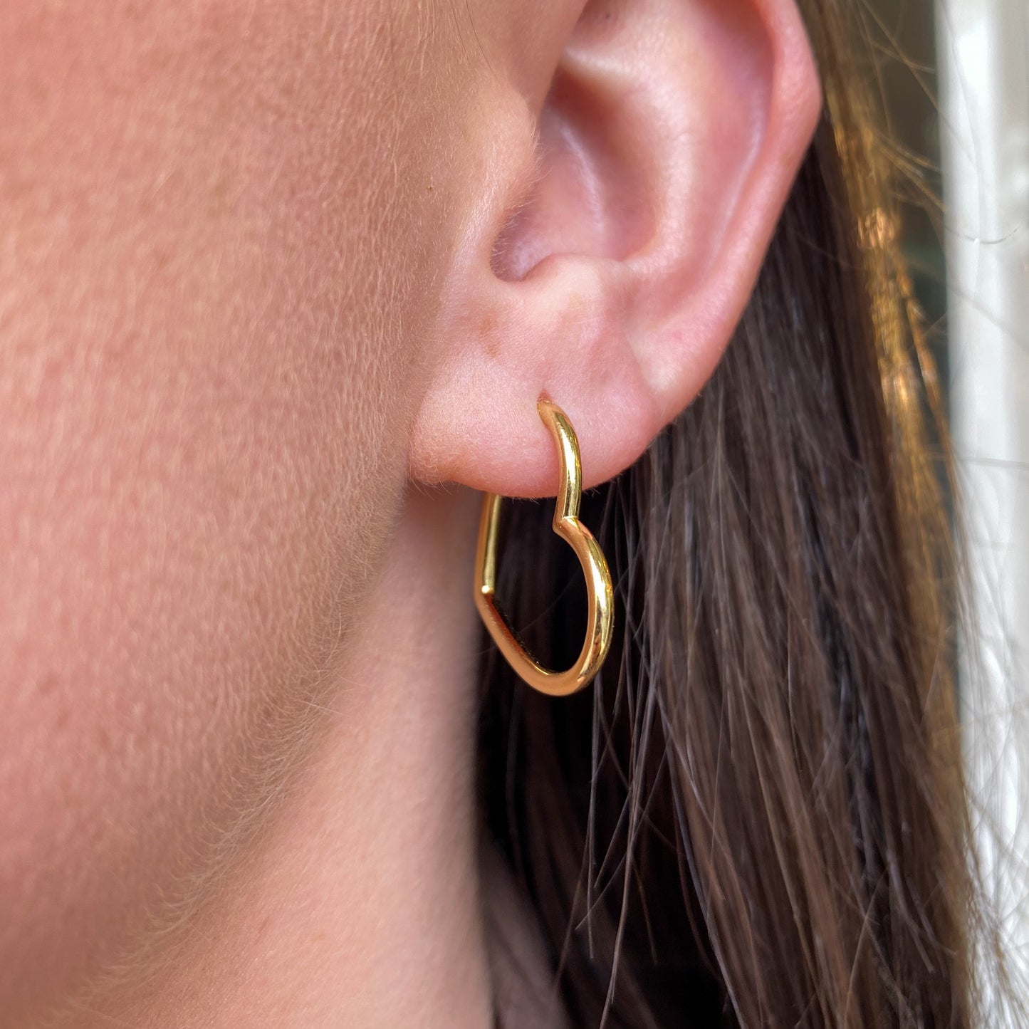 Sunshine Heart Hoop Earrings