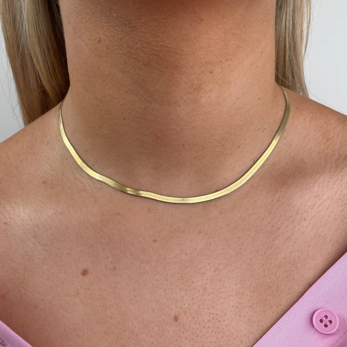 SUNSHINE Herringbone Necklace | 18 inch - John Ross Jewellers