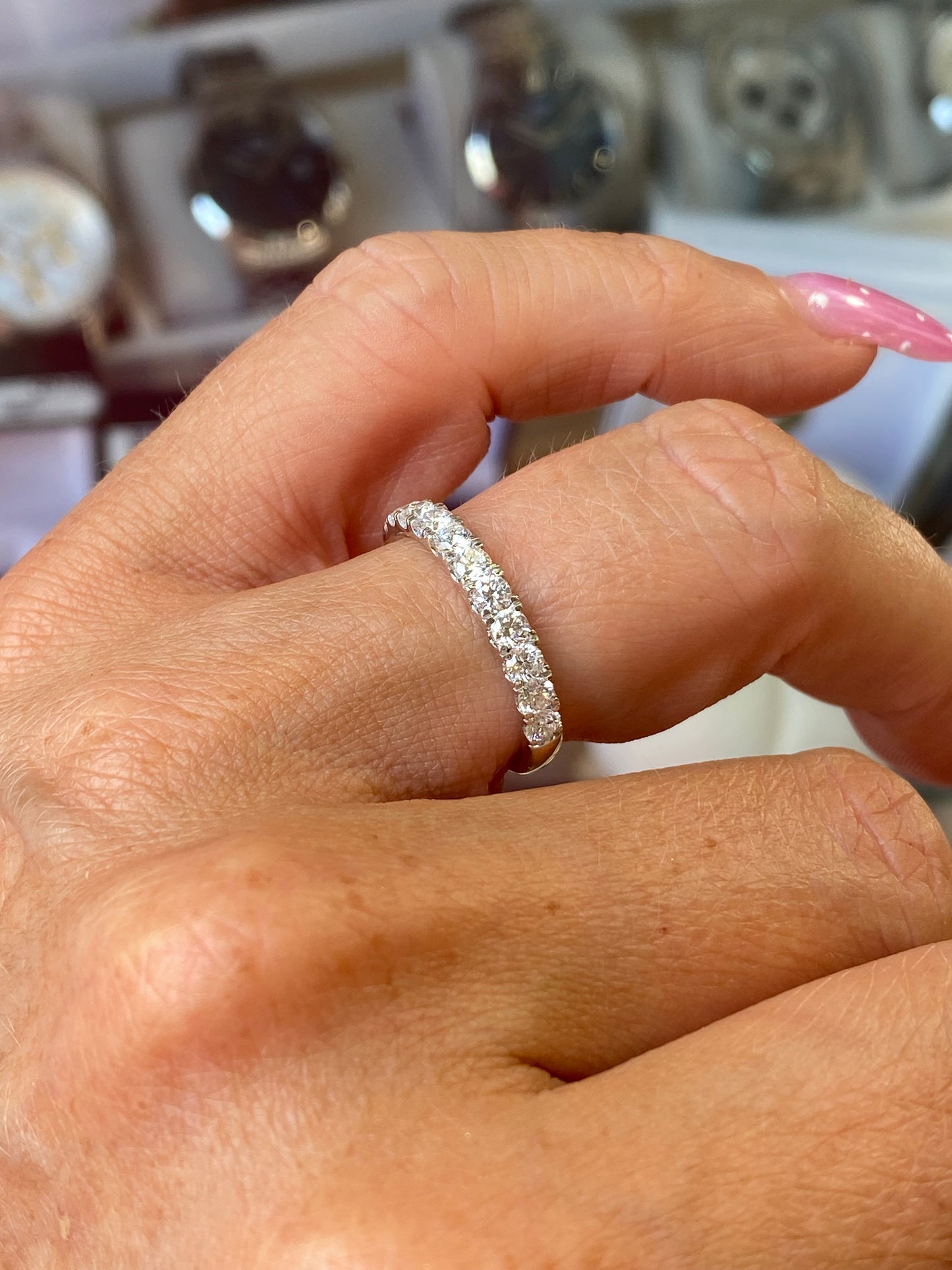 18ct Gold Eternity Ring | Lab Grown 0.81ct - John Ross Jewellers