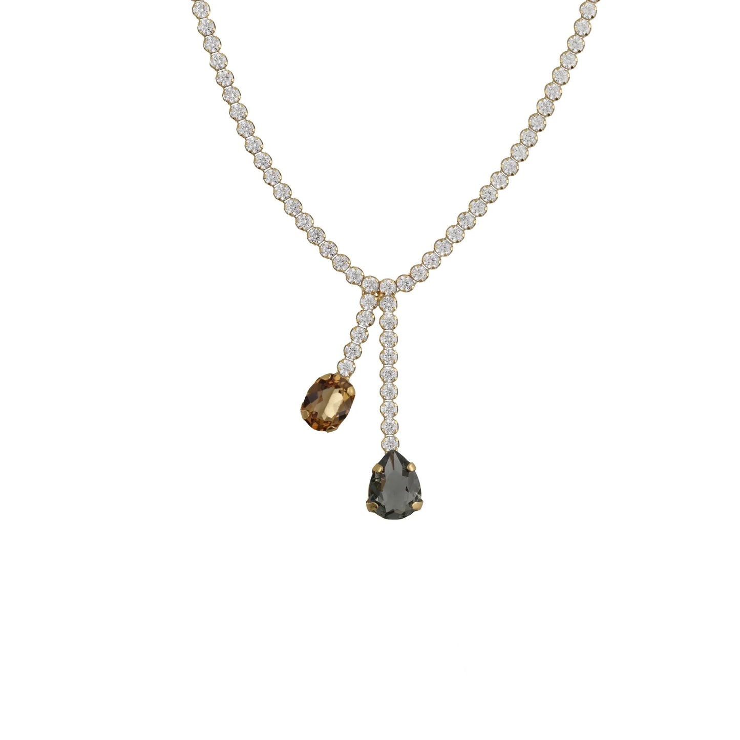 Victoria Cruz Champagne Lariat Necklace