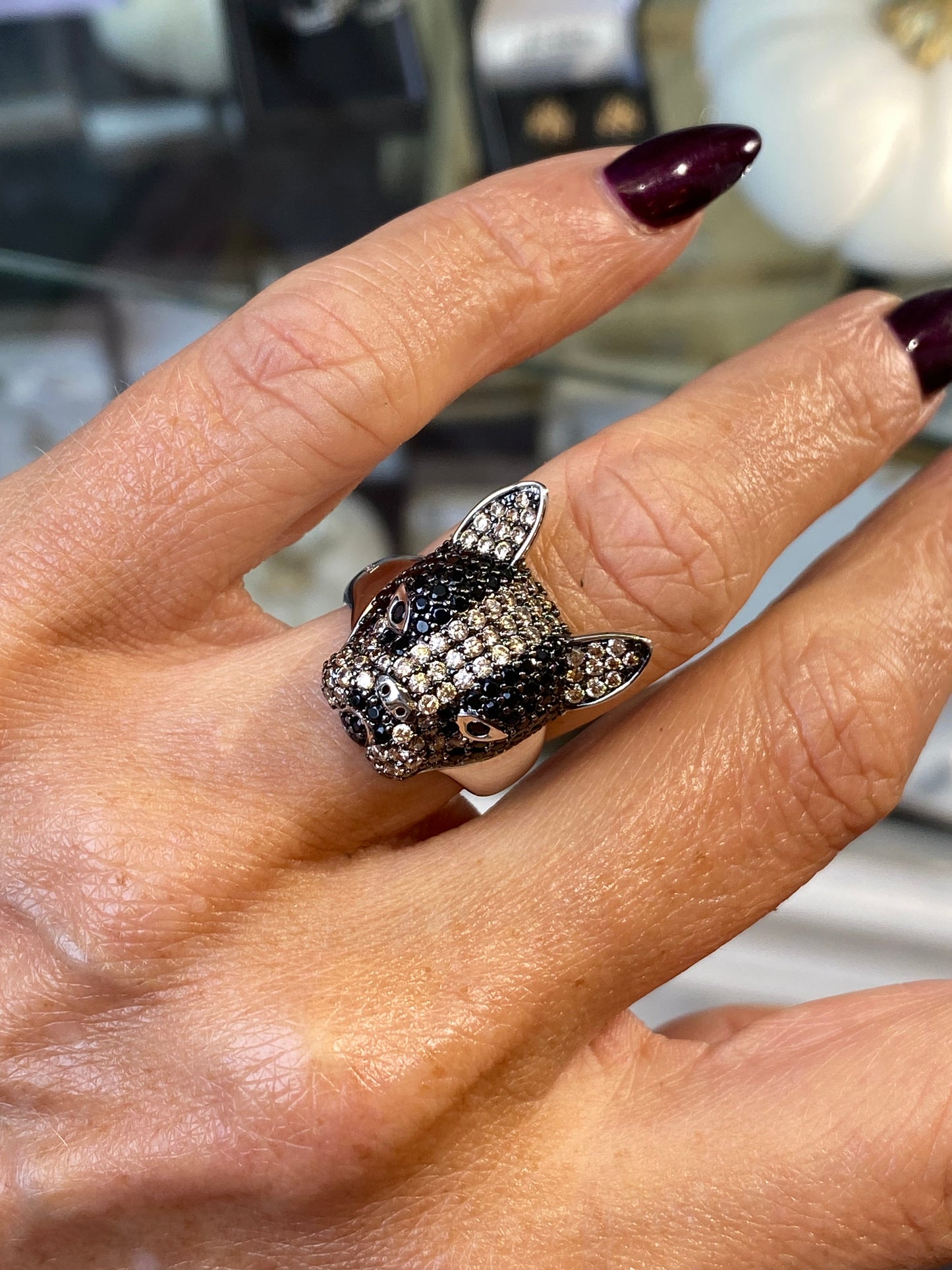 REBECCA Urban Jungle | French Bulldog Ring - John Ross Jewellers