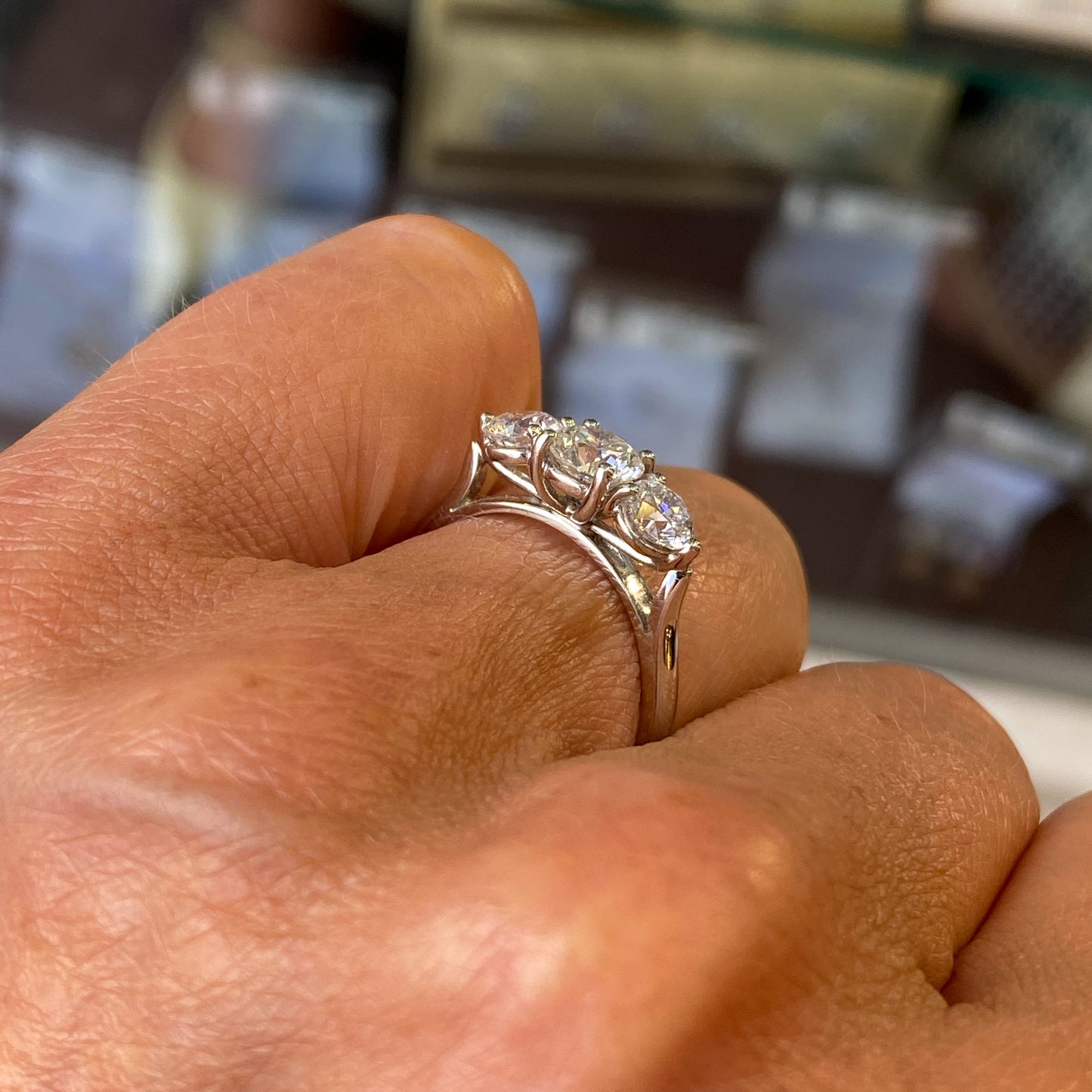 Platinum Trilogy Diamond Ring | 1.52ct - John Ross Jewellers