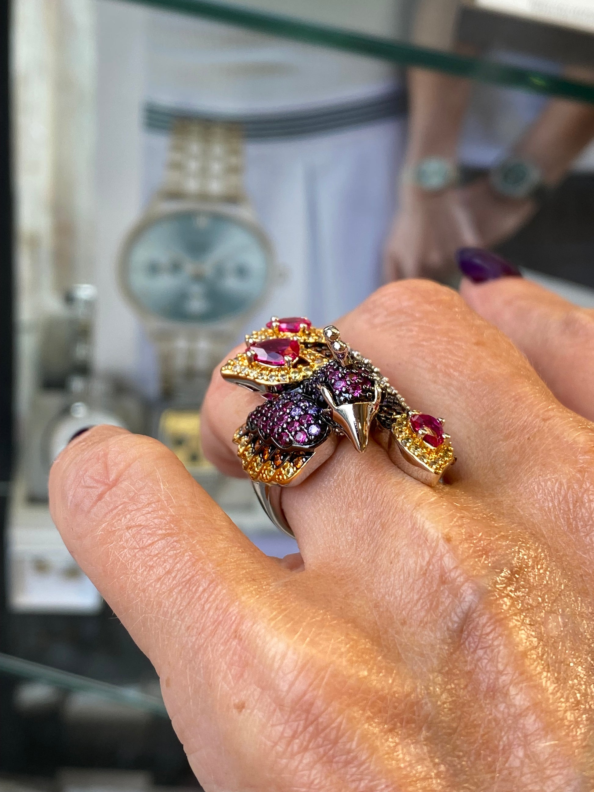 REBECCA Urban Jungle | Peacock Ring - John Ross Jewellers